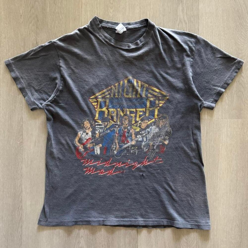 Vintage 80s Night Ranger Midnight Mad Rock In America Tour 1983-84 Size Large